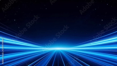 Blue light streaks in space