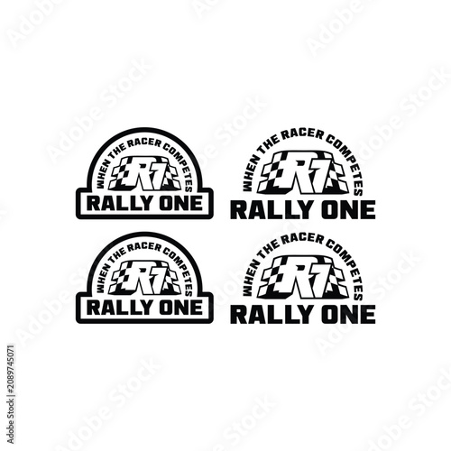 Rally One is a modern motorsport logo that symbolizes speed, passion, and victory. Its bold typography and checkered flag elements create a powerful identity for racing teams, automotive brands, and c