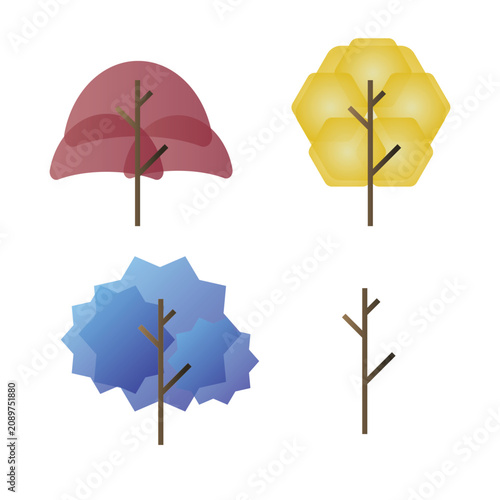 Tree vector illustration on a white background