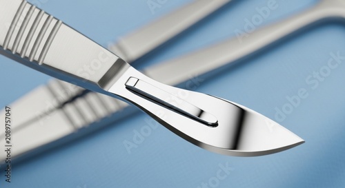 Medical Scalpel and Forceps - Surgical Tools Close Up