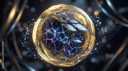 Abstract 3D Metallic Structure with Electric Fractals