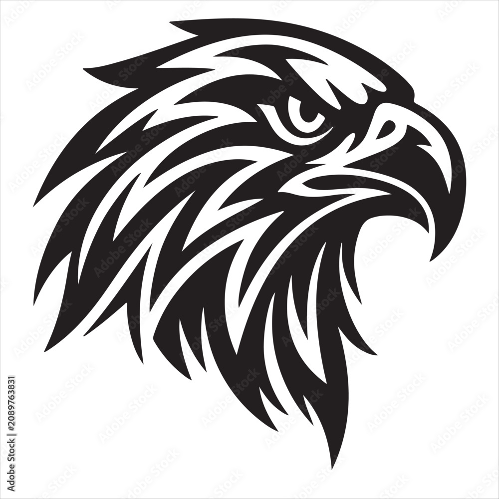Fototapeta premium Majestic Eagle Head Mascot Vector Logo Illustration