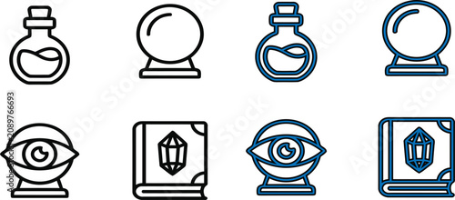 Obraz na płótnie Fortune telling and occult icons