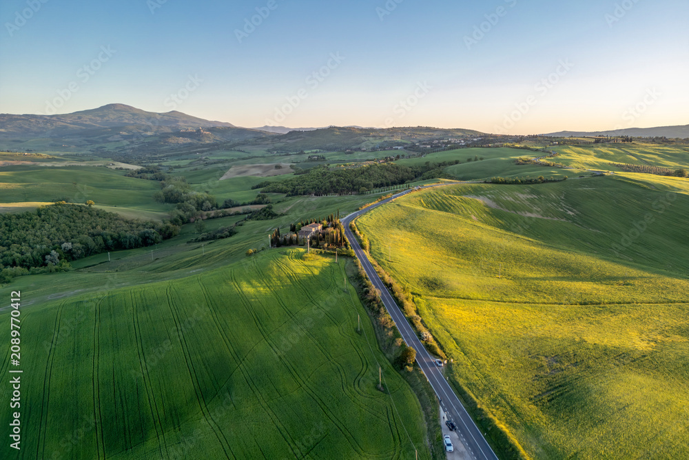 Obraz premium The Val d Orcia landscape in Tuscany of Italy