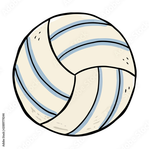 Hand Drawn Volleyball Ball Illustration for Sports Activities