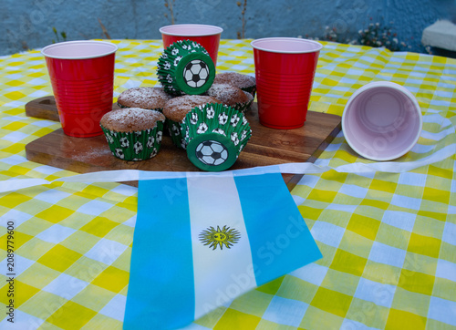 Argentina Football Party with Cakes, Bunting and Match Day Celebration