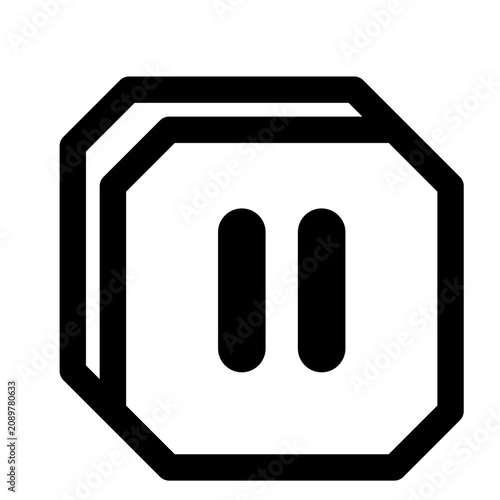 Pause button control media player icon for video audio streaming interface