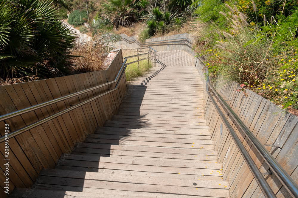 Obraz premium Escaleras de madera