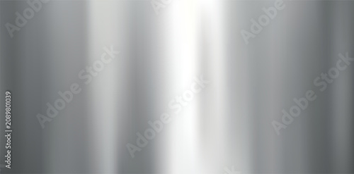 Quadro su tela Realistic shiny silver metal gradient texture