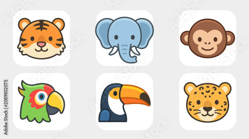 Photography Cute animal faces collection