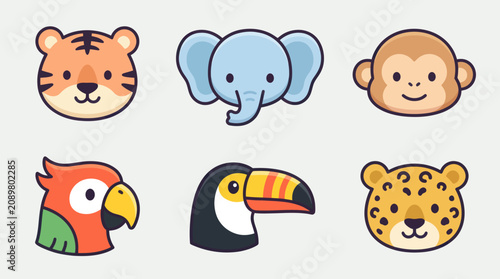 Photography Cute animal faces collection
