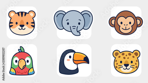 Photography Cute animal faces collection