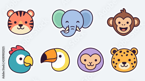 Photography Cute animal faces collection