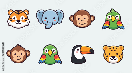 Photography Cute animal faces collection