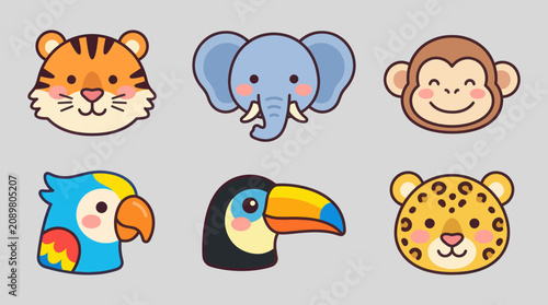 Photography Cute animal faces collection