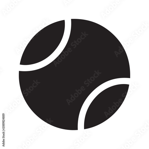 Tennis ball icon vector illustration isolated on white background