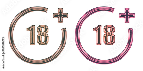 Foto Plus and minus math symbols with numbers isolated on transparent background