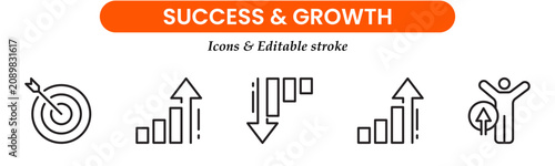 
Find Similar
File #:  748114068
Growth and success line icons collection. Big UI icon set in a flat design. Thin outline icons pack. Vector illustration