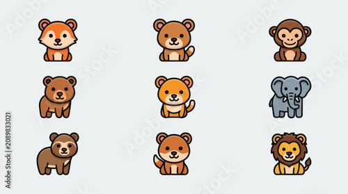 Photography Cute cartoon animal collection