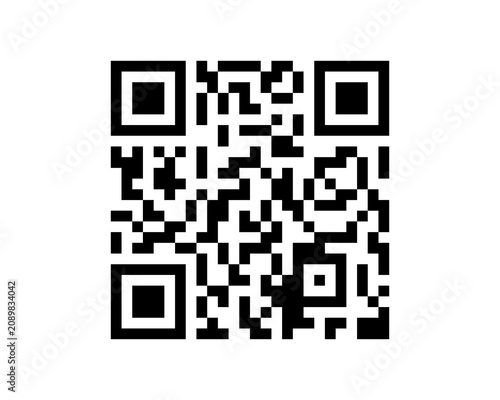 QR Code Vector Isolated On White Background