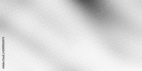 fun beautiful black and white shadow halftones retro pop art funky urban colorful comic book. Dotted halftone gradient texture. Vanishing polka dot background. Repeating dots gradation pattern backgro
