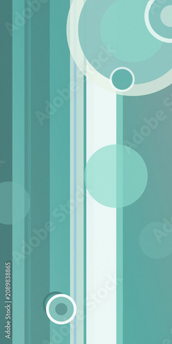 Minimal abstract geometric background with teal and white circles and lines, creating a calm modern mood for web, tech, or wellness design layouts.