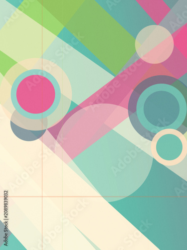 Abstract geometric background with overlapping circles and soft pastel gradients, creating a playful modern mood for design layouts, posters, and web banners.