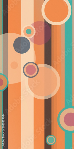 Colorful abstract circles and striped geometry create a playful, modern mood, ideal as a website or presentation backdrop with ample copy space.