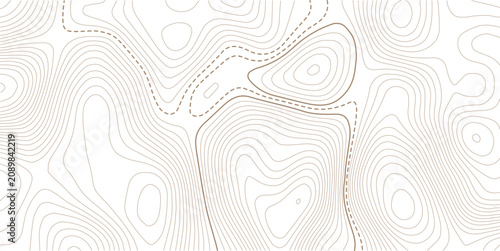 Light topographic topo contour map background. The stylized height of the topographic map contour in lines and contours isolated on transparent..