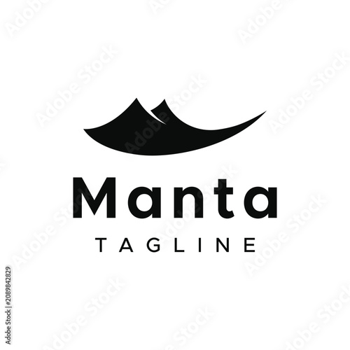 Creative logo template design featuring a stingray or manta ray concept.