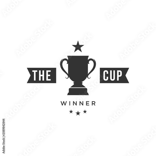 Creative and unique trophy Logo template design. Trophy logo for sport tournament championship