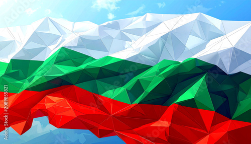 Low poly illustration of flags of the world