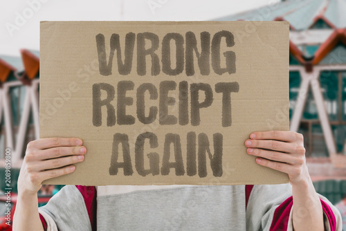 Obraz na plátně "Wrong receipt again" Store gave me someone else's slip
