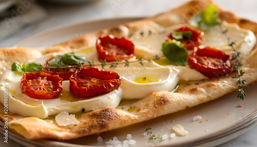 Sardinian Pane Frattau Inspired Open Sandwich