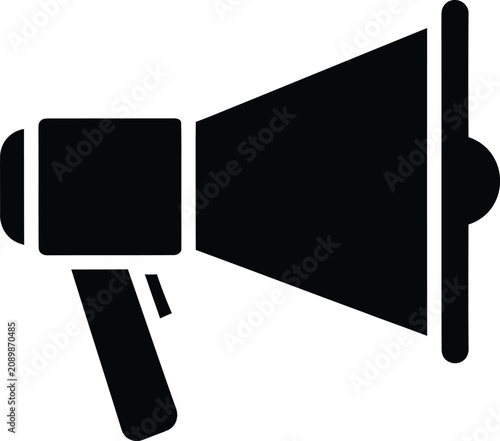 Fotografie Silhouette design featuring a modern bullhorn megaphone communication icon vecto