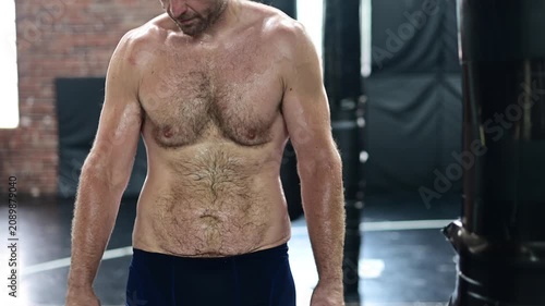 man gym training sweat muscle average dad bod, gym training, taking off the, muscular but average dad bod