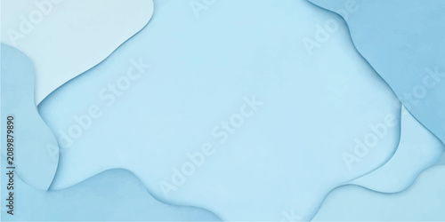 Photos Abstract smooth light blue background with irregular glossy contours creating fl