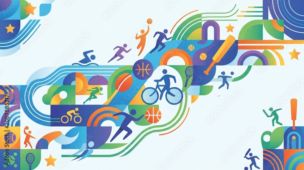Fototapeta premium vector background for national sports day, wallpaper, poster 