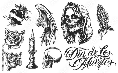 Fotografía Day of the Dead tattoo designs