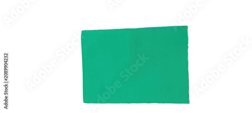 Green square shape on white isolated on transparent background