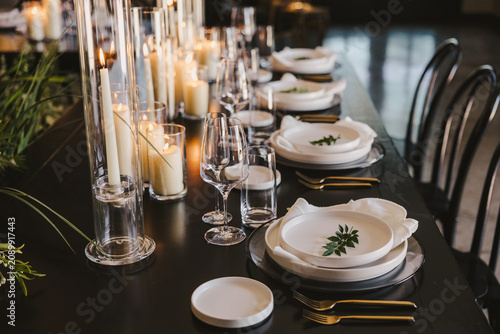 Candlelit Dinner Table