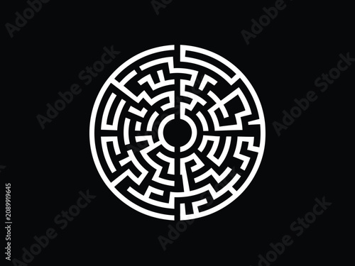 фотографія 3D maze conundrum for challenging kids, labyrinth puzzle for finding the right p