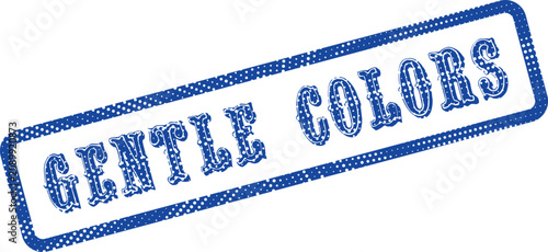 Photos A vibrant distressed blue rubber stamp impression displays the pleasant phrase G