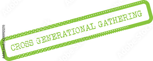 Cuadro en lienzo A vibrant green rubber stamp proclaims the important message of cross generation