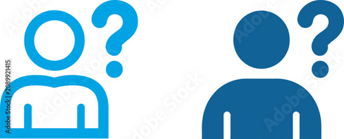 Cuadro en lienzo User help icons isolated collection representing customer service, technical sup