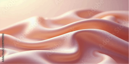Tableau sur toile Luxury pink Satin Silk Fabric Background with Smooth Flowing Waves Shiny Textile