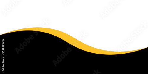 Abstract wavy background with yellow and black colors