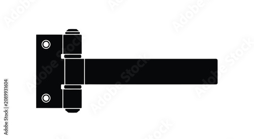 Photos Door hinge silhouette on a white background simple black outline
