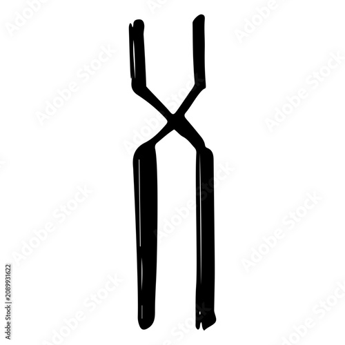 Canvas Print Alphabet letter x vandal
