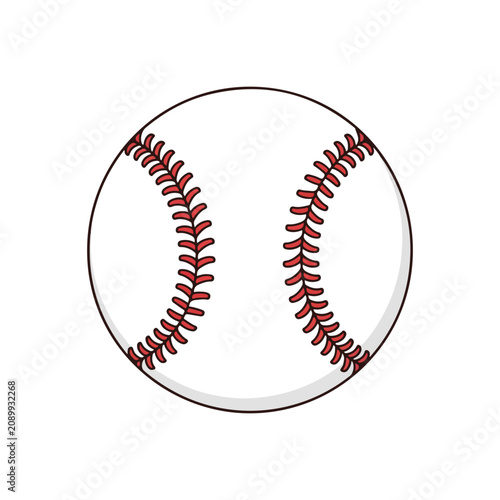 Foto Baseball Ball Vector Illustration Isolated on White Background
